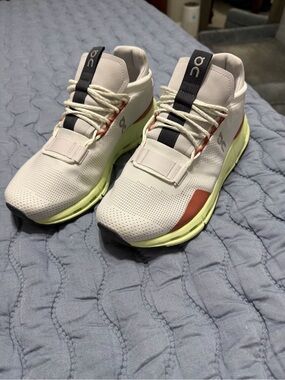 On Running Men’s Sneakers - White, Yellow & Rust Accents